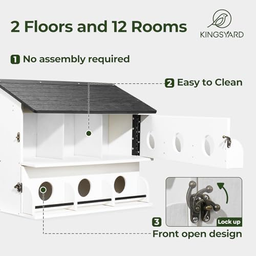 Kingsyard 12-Room Pre-Assembled Purple Martin House
