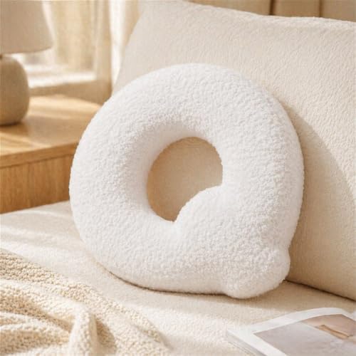 Letter Plush Pillow, Letter Hugging Throw Pillows, Decorative Initial Letter Shaped Throw Pillows for Bed Couch, Letter Pillows English Alphabet A to Z for Sofa Bedroom Living Room Decor (Q)