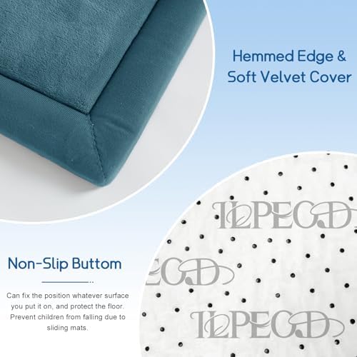 Baby Play Mat for Floor Nursery Rug Muscle Mat Area Rug Playroom Rug 79"x79" Playpen Mat Memory Foam 1.3" Thick Crawling Mat For Babies,Toddlers, Infants, Kids,Indigo