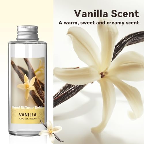 SCENTORINI Reed Diffuser Oil Refill Set, Vanilla Diffuser Oil 6.76 Fl Oz