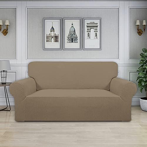 Easy-Going Stretch Oversized Loveseat Couch Covers Washable Natural
