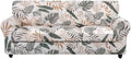 SearchI Stretch Sofa Cover Printed Couch Cover, Floral Pattern 4 Pieces Sofa Slipcover with 3 Separate Cushion Cover, Washable Furniture Protector for Living Room(Sofa, Botanical Palm)