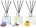 3 Pack Fragrance Reed Diffusers, 50ML Clean Linen Cotton Citrus Orange