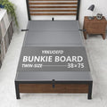 Bunkie Board Twin Size 38x75''- Premium 10mm Heavy Duty Low Profile Bed Board for Under Mattress, Breathable & Moisture Resistant,Noise Minimizing, Fits Metal FramesPlatform Beds (Grey)