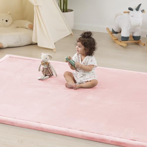 1.5" Thick Baby Play Mat for Floor,71x79 Large Memory Foam Tummy Time Mat