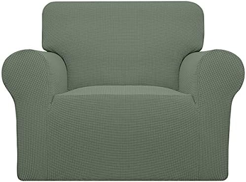 Easy-Going Stretch Oversized Chair Slipcover with Arm Washable Greyish Green