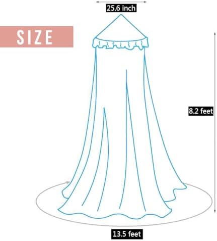 Kertnic Decor Princess Canopy for Girls Bed, Soft Smooth Playing Tent Canopy Room Decoration Castle, Dreamy Mosquito Net Bedding, Reading Nook Canopies in Home (Green)