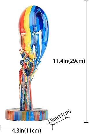 Creative Simple Colorful Women Face Art Statue Thinker Lady Sculpture Abstract Characters Crafts Ornaments Home Decor Modern Office Bedroom Study Room Studio Decorations (Small 11.8x4.3x4.3in)