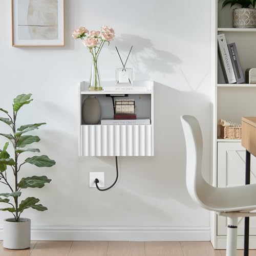 BuildHom 16"Wide Floating Nightstand Set of 2 for Bedroom