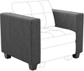 Belffin Armrest Module for Modular Sectional Sofa Couch Side Armrest for Sectional Modular Sofa Fabric Dark Grey