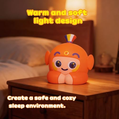 Squishy Night Light Lucky, Soft Tap Control Squishy Silicone Lamp LED Light