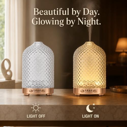 Essential Oil Diffuser for Home, 120ML Dimond Glass