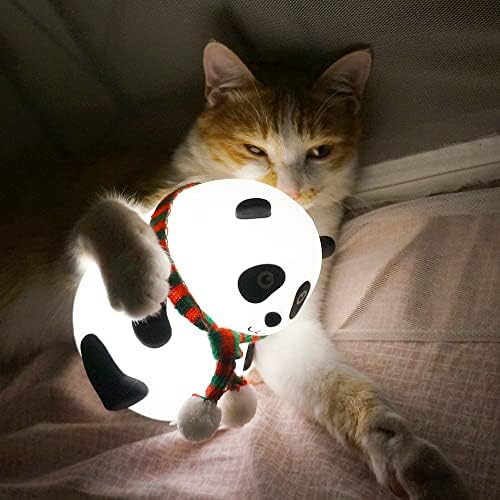 LED Kids Night Light Cute Nursing Night Light Non-Flickering Eye-Caring Lamp-USB Rechargeable, Touch Control, Multi-Color and Warm White Can be Switched, Fabulous Ideal Gift (Panda Round Eyes)