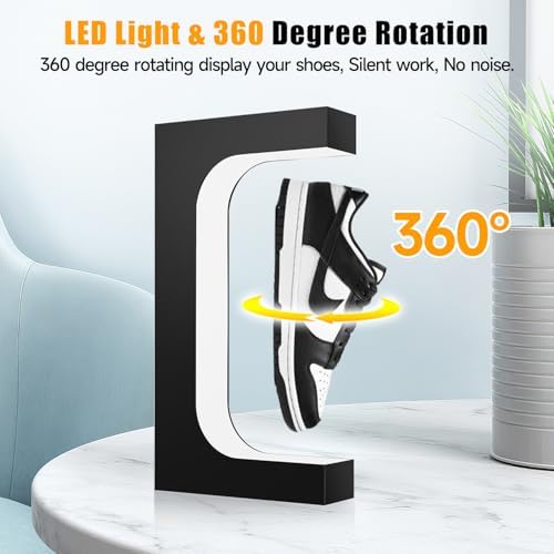 YUZP Levitating Shoe Display Floating Sneaker Stand (Black colored lights)