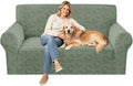 ZNSAYOTX Stretch Couch Cover, 1 Piece Sofa Covers for 2 Cushion Couch, Jacquard Loveseat Slipcovers with Elastic Bottom Thickened Furniture Protector for Dog Cat Pet (Medium, Army Green)