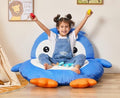 Hobestluk Bean Bag Chair Floor Bean Bag for Kids Playroom Living Room Blue