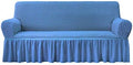 NICEEC Sofa Covers Blue Couch Cover Stretch Sofa Slipcovers with Skirt