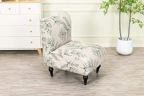 Eco-Ancheng Armless Chair Slipcover Removable Armless Accent Chairs Covers Washable Armless Slipper Chair Slipcover Printed Armless Chair Furniture Protector Covers for Living Dining Room Hotel