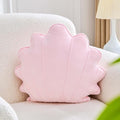 Uvvyui Shell Pillow Seashell Throw Pillow Shell Shaped Decorative Pillows Soft Velvet Sea Shells Pillow Aesthetic Home Decor Sea Ocean Beach Cushion Bed Pillow（Pink, 13x11 Inch）