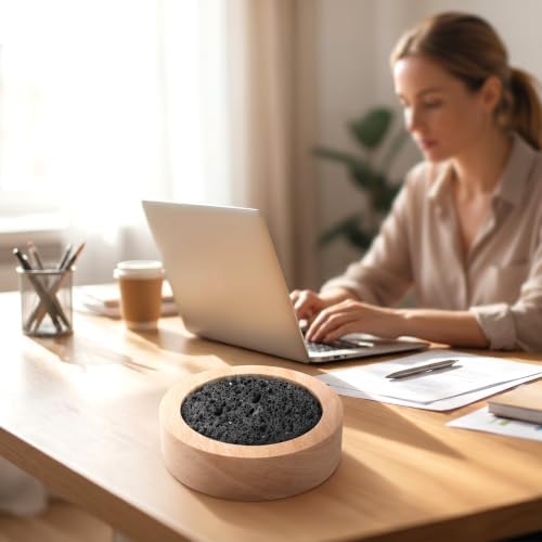 4 Pcs Small Passive Lava Rock Diffuser, Lava Rock Diffuser Set for Essential Oils, Natural Aroma Stone for Desk Office Car Home Decor