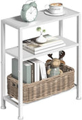 Narrow Side Table, 2-Tier Small End Table, Slim Nightstand