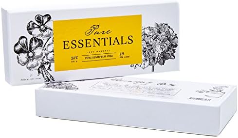 Essential Oils by Pure Essentials Aromatherapy Set - 6 x 10ML Oils for Diffusers, Home Care, Candle Making Scents, Fragrance, Humidifiers, Gifts - Peppermint, Tea Tree, Lavender, Eucalyptus, Orange