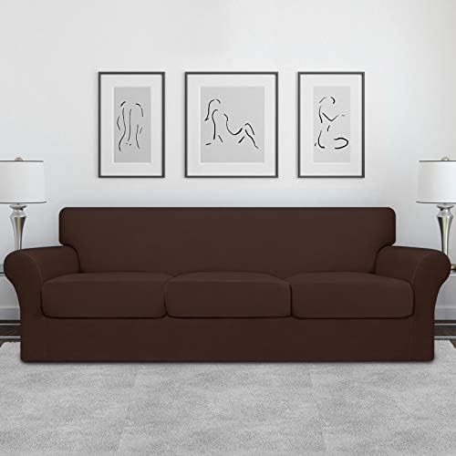 Easy-Going 4 Pieces Oversized Stretch Couch Cover for Dogs Washable