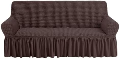 NICEEC Sofa Covers Brown Couch Cover Stretch Sofa Slipcovers with Skirt
