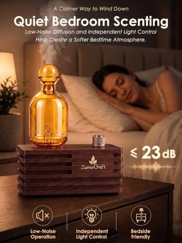 Waterless Essential Oil Diffuser for Home with 3 Oils, 4 Modes