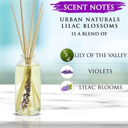 Urban Naturals Reed Diffuser Set, Lilac Blossoms - Bathroom Shelf Décor
