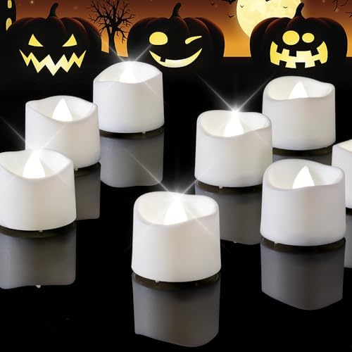 Homemory 12-Pack Flameless Tea Lights Candles Battery Operated, 200+ Hours