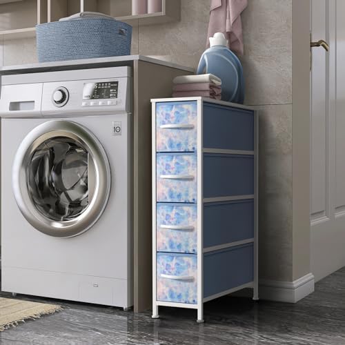 Sorbus 4-Drawer Narrow Dresser for Bedroom (Pastel Tie-dye)