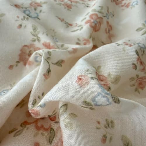 Floral Duvet Cover Set 3 Pcs,Full Size 80"×90" Cotton Bedding