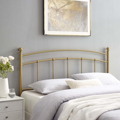 Modway Abigail Twin Metal Headboard in Gold