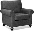 URBANLIFE 2-Piece Stretch Sofa Covers for 1 Cushion Couch, Charcoal Gray