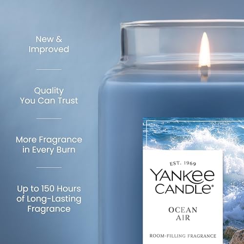 Yankee Candle Ocean Air Scented Candle, Large Jar, 22 oz (Pack of 4)