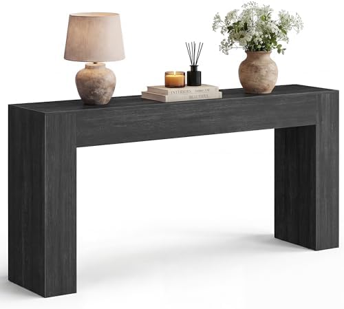 VASAGLE 63 Inches Entryway Table, Thick Tabletop Console Table, Farmhouse