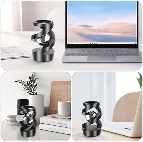 Upgraded Fidget Toys Adult, Kinetic Spinning Desk Toys, Levitating Optical Illusion Desktop Fidget Spinners, Cool Gadgets Relieve Stress Anxiety Fidget Toys for Office for Adult(Black)
