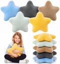 Soaoo 5 Pcs Star Fluffy Pillow Star Shape Pillow, Muted Pastel Collection