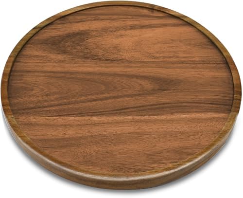 10" Acacia Wood Lazy Susan Organizer Kitchen Turntable for Cabinet Pantry Table Organization,2 Pack