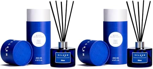 Xcleen Reed Diffusers for Bathroom, 6.7 oz(200ml) Citrus Scented Oil Diffuser with Fiber Sticks, Air Freshener for Bedroom, Office, Home Fragrance Decor (Pack of 2)