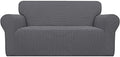 Easy-Going Stretch Loveseat Couch Covers Washable Grey