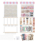 Munzong Headband Holder, Hair Accessories Organizer Pinkish White 15x33Inch