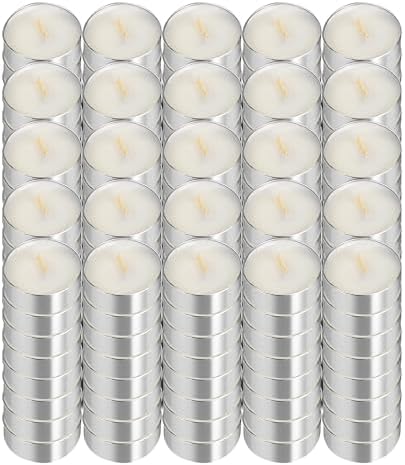 UNBREAKABLE - Tea Light Candles 200 Pack – Unscented Long Lasting 3 Hour Burn – White Smokeless Tealights for Decoration, Holiday, Party, Wedding, Home Use