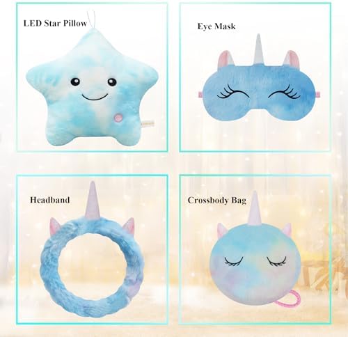 Throw Pillows for Couch Set Home Decor Living Room Sofa Chair Office New Year Birthday, Star Shape Decorative Pillows for Bed with Insert,Colorful Blue Throw Pillow Cute Cushion