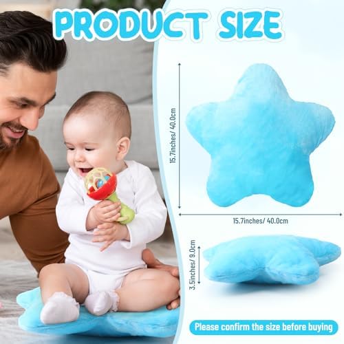 Soaoo 5 Pcs Star Fluffy Pillow Star Shape Pillow, Classic Mix