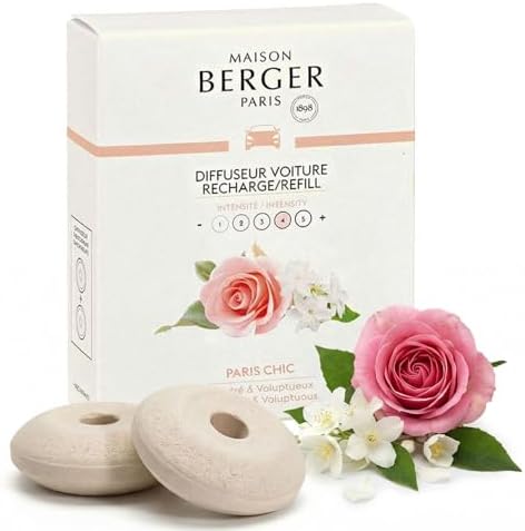 MAISON BERGER Car Diffuser Refill Set, Paris Chic