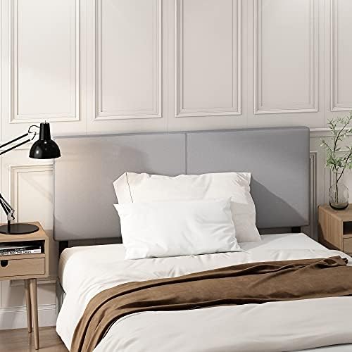 Furinno Roanne Plain Upholstered Headboard Full Size, Glacier
