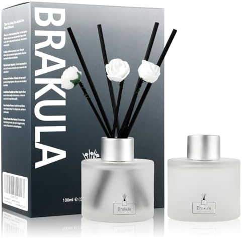 Brakula 2 Pack Reed Diffuser Set, Eucalyptus & Mint Scent, 6.76 fl oz