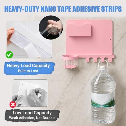 Metal Bedside Wall Shelf, No Drill Floating Bedside Shelf Wall Organizer
